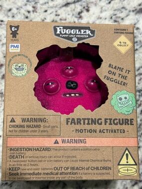 Fuggler Farting Figure Toy - Bright Pink Collectible